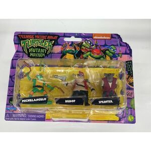 TMNT Mutant Mayhem Turtles Mini Pack 2023 Set of 3 Michelangelo Bebop Splinter